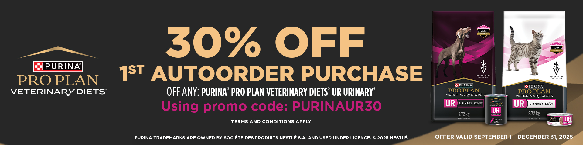 Picture for category Purina - Save 30% Off 1st Auto Order Purchase of UR Urinary Diets